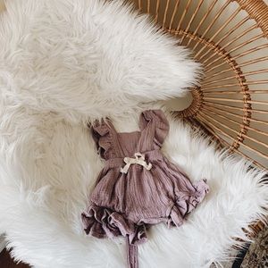 Baby Girl Purple Ruffle Romper